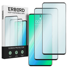 2x Μετριασμένο γυαλί ERBORD 3D για Oppo A38 4G / Oppo A18 4G πλήρης οθόνη