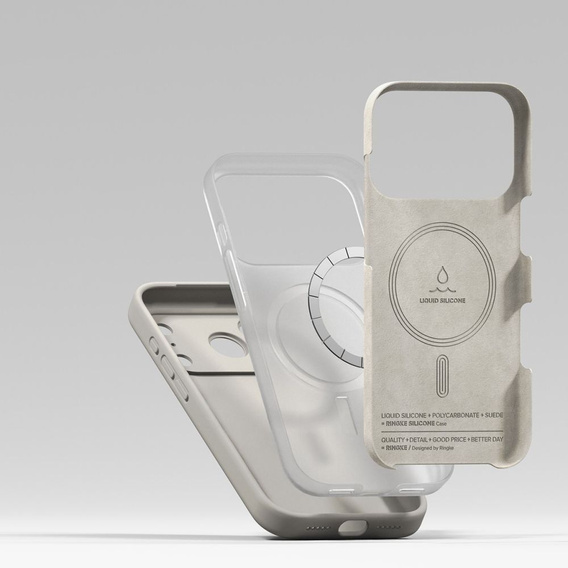 Θήκη Ringke για iPhone 17 Pro Max, μαγνητική θήκη σιλικόνης MagSafe, πέτρα