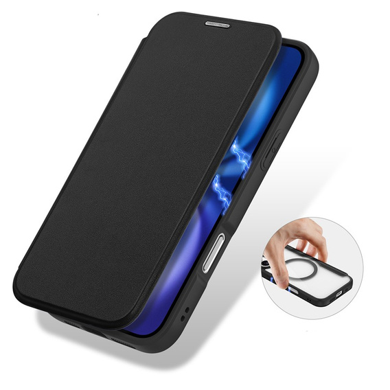 Θήκη Dux Ducis για iPhone 17, Skin X Pro, με πτερύγιο, για MagSafe, μαύρο