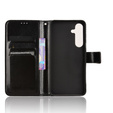 Θήκη με πτερύγιο για Samsung Galaxy S25 FE, Crazy Horse Wallet, μαύρη
