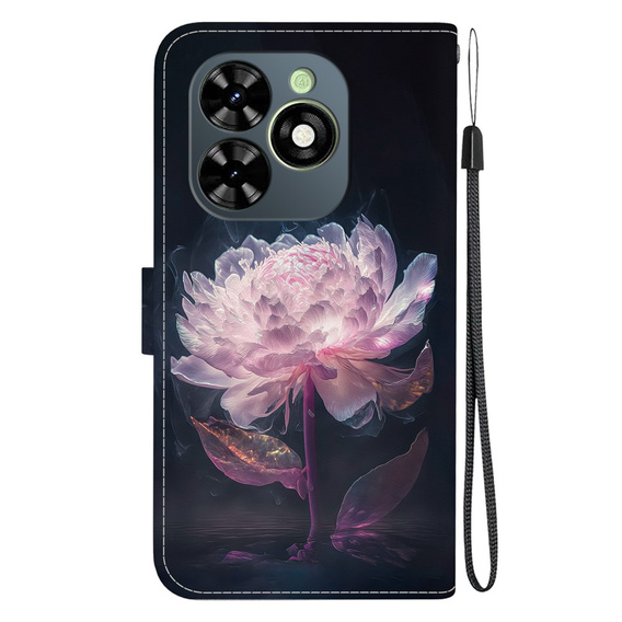 Θήκη με πτερύγιο για Infinix Hot 40i, Wallet, Peony μωβ