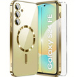 Θήκη για Samsung Galaxy S24 FE, Electro MagSafe, χρυσή + Γυαλί για την οθόνη