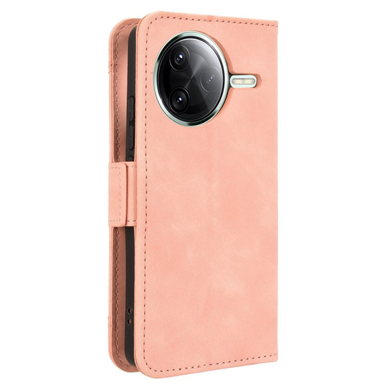 Θήκη με πτερύγιο για Xiaomi Poco F7 Pro, Card Slot, ροζ