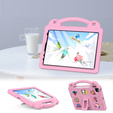 Παιδική θήκη για iPad 10.9 2022 10 Gen, Cute Patterns, με βάση, ροζ