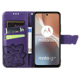 Θήκη με πτερύγιο για Motorola Moto G32, Butterfly, μωβ