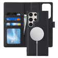 Θήκη με πτερύγιο για Samsung Galaxy S23 Ultra, πορτοφόλι, για MagSafe, μαύρη