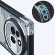 Θήκη για Nothing Phone 3A Pro, Fusion Hybrid, διαφανής / μαύρη