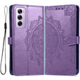 Θήκη με πτερύγιο για Oppo Reno 12, Mandala, μωβ