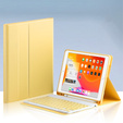 Θήκη + πληκτρολόγιο iPad 10.2 2019 / 2020 / 2021, κίτρινη