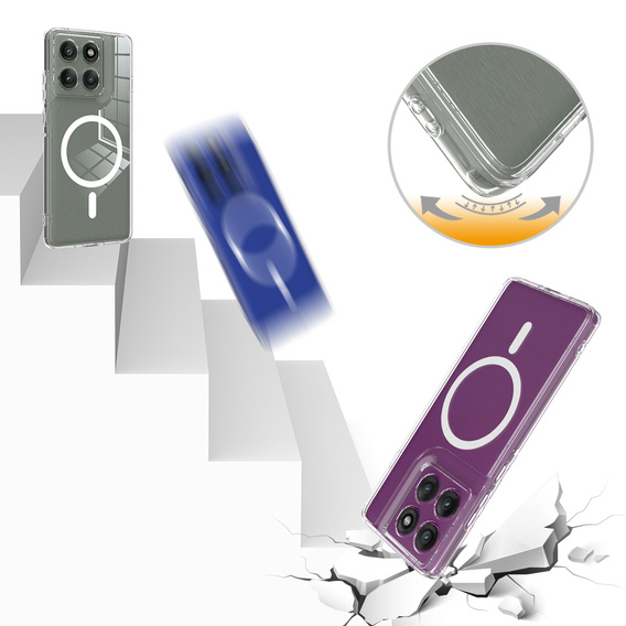 Θήκη Fusion Hybrid για MagSafe για Motorola Edge 70 5G, διαφανής