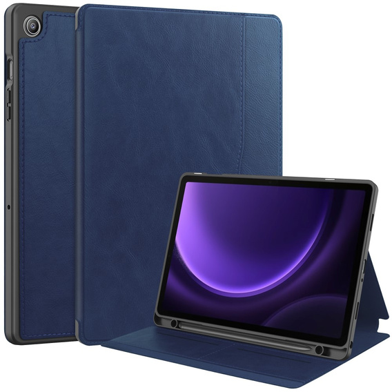 Θήκη για Samsung Galaxy Tab S10 Lite / S10 FE / S9 FE, Business Card and Pen Slot, μπλε