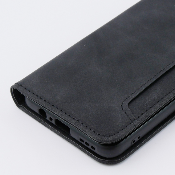 Θήκη με πτερύγιο για Motorola Moto G54 5G, Card Slot, μαύρη