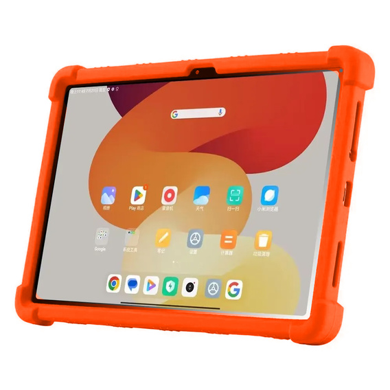 Θήκη σιλικόνης για Xiaomi Redmi Pad SE 11", Impact, θωρακισμένη, πορτοκαλί