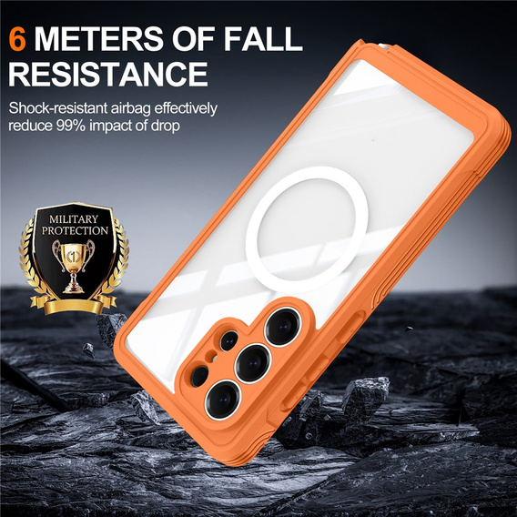 Θήκη Shockproof με γυαλί, για MagSafe για Samsung Galaxy S26 Ultra