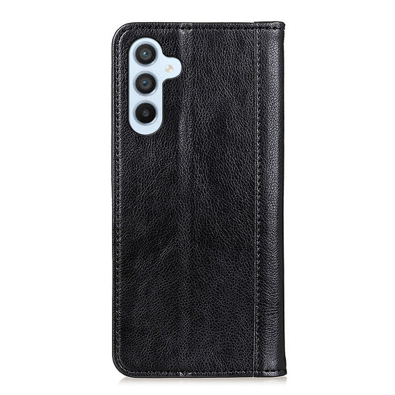 θήκη με πτερύγιο για Samsung Galaxy S25 FE, Split Leather, μαύρη
