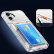 Θήκη για iPhone 16, Card Holder Kickstand, διαφανής