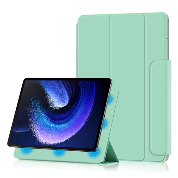 Θήκη για Xiaomi Pad 6, Magnetic Smartcase, ανοιχτή πράσινη