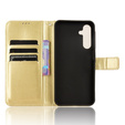 Θήκη με πτερύγιο για Samsung Galaxy A26, Crazy Horse Wallet, χρυσή