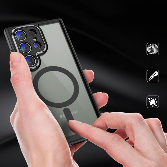 Θήκη για Samsung Galaxy S24 Ultra, ERBORD Impact Guard, MagSafe, μαύρη