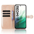 θήκη πτερύγιο για Xiaomi Redmi Note 14 4G, Wallet Rhombus, μαύρη