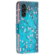 Θήκη με πτερύγιο για Samsung Galaxy A05s, Wallet, Sakura, μπλε