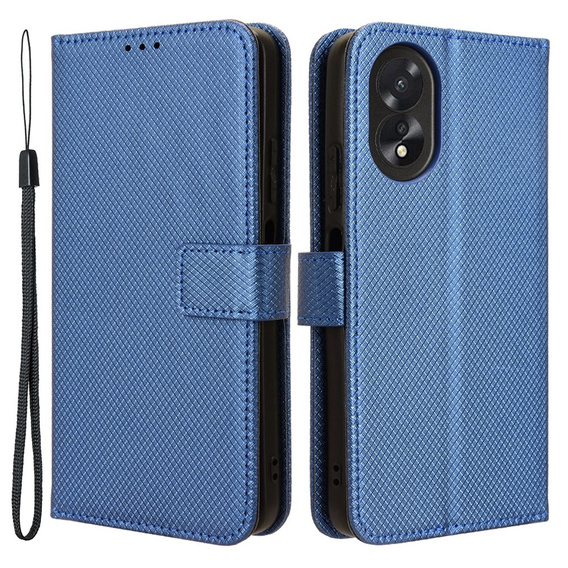 Θήκη με πτερύγιο για Oppo A38 4G / Oppo A18 4G, Wallet Smart Magnet, μπλε