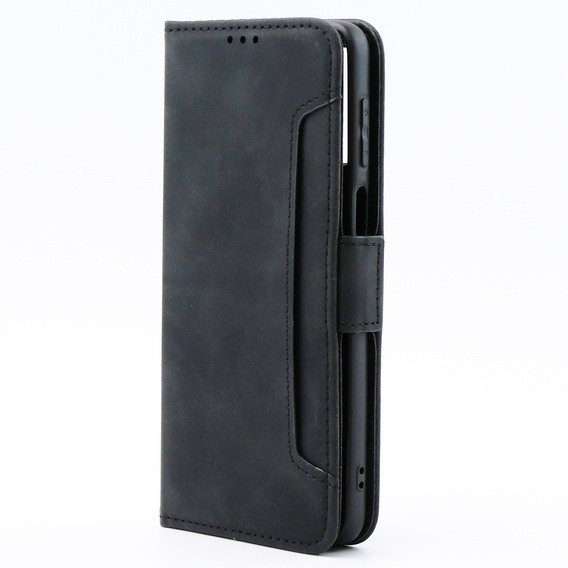 Θήκη με πτερύγιο για Motorola Moto G54 5G, Card Slot, μαύρη