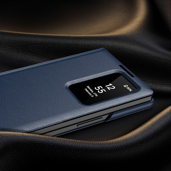 Αναδιπλούμενη θήκη για Samsung Z Fold6 5G, Smart View Wallet, σκούρο μπλε