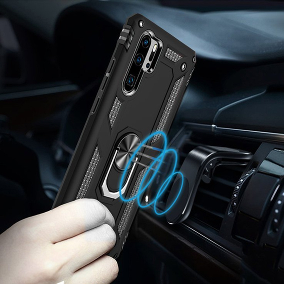 θωρακισμένη θήκη για Huawei P30 Pro, Nox Case Ring, μαύρη