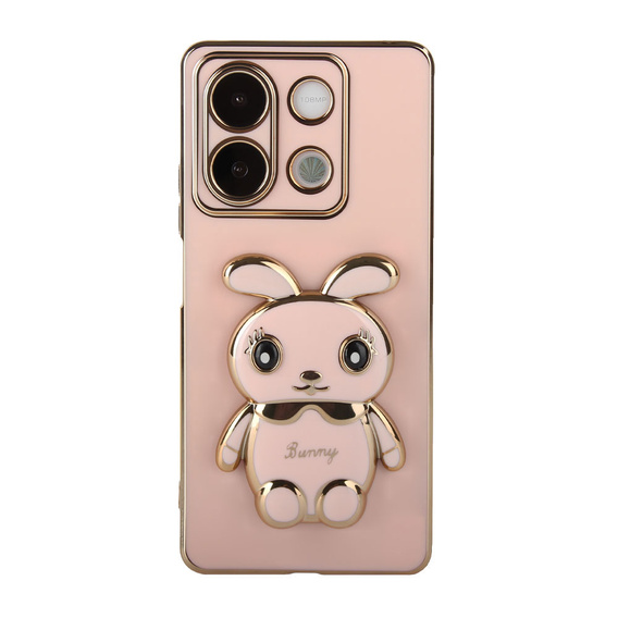 Θήκη για Xiaomi Redmi Note 13 5G, Rabbit, ροζ + μετριασμένο γυαλί 9H