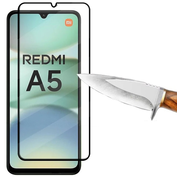 Μετριασμένο γυαλί 3D για Xiaomi Redmi A5, μαύρο πλαίσιο