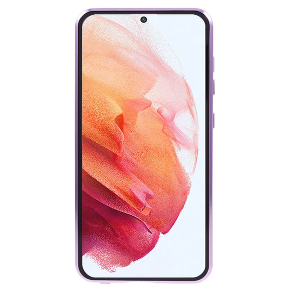 Μαγνητική θήκη MagSafe Dual Glass για Samsung Galaxy S21, μωβ