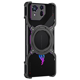 Θήκη για ASUS ROG Phone 8 5G / 8 Pro 5G, Kickstand Bumper, με κάλυμμα φακού, για MagSafe, μαύρο / μοβ