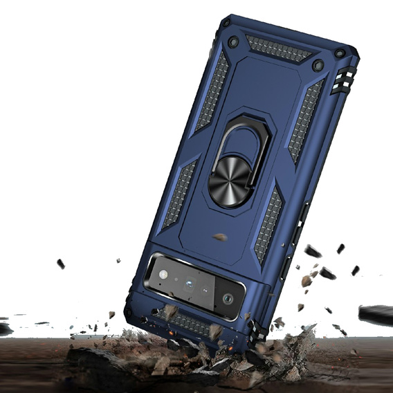 θωρακισμένη θήκη για Google Pixel 6 Pro, Nox Case Ring, σκούρο μπλε