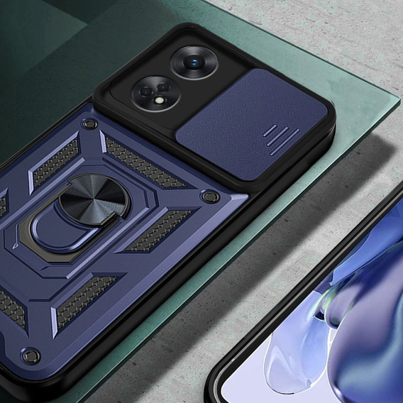 Θήκη για Oppo Reno8 T, CamShield Slide, μπλε