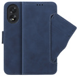 Θήκη με πτερύγιο για Oppo A58 4G, Card Slot, μπλε