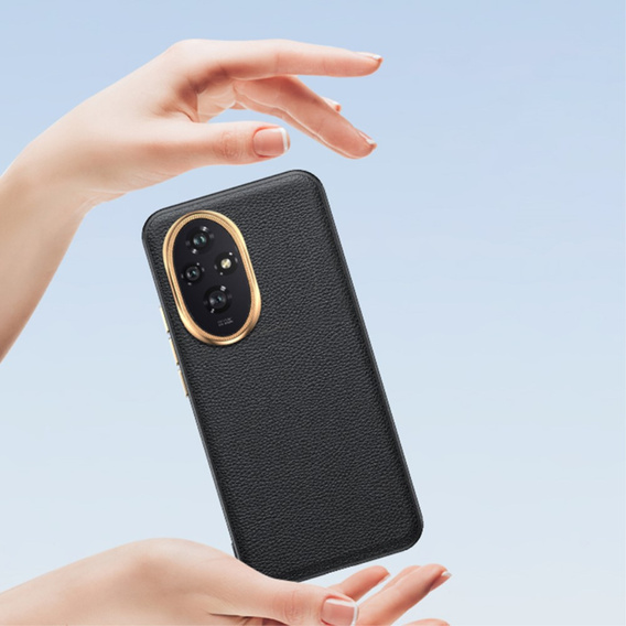Δερμάτινη θήκη για Honor 200 Pro 5G, leather hybrid, μαύρη