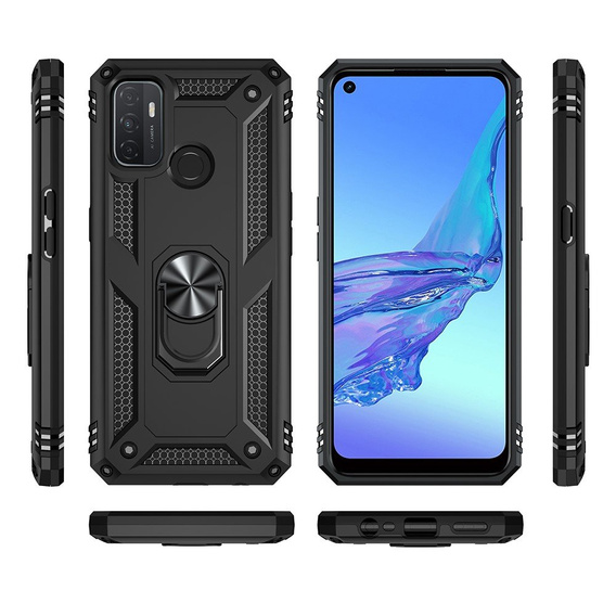 θωρακισμένη θήκη για Oppo A53 / Oppo A53s / A32 4G, Nox Case Ring, μαύρη