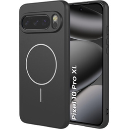 Θήκη σιλικόνης για Google Pixel 10 Pro XL, για MagSafe, μαύρο