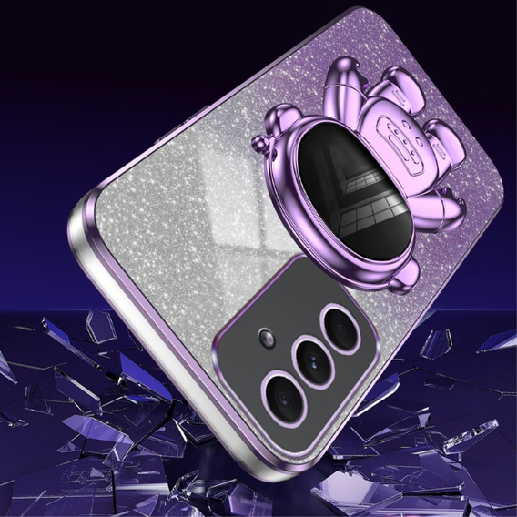 Θήκη για το Samsung Galaxy A55 5G, Glitter Astronaut, μωβ