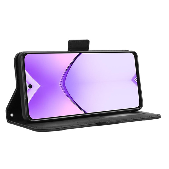 Θήκη με πτερύγιο για Oppo A40 / Oppo A40m, Card Slot, μαύρη
