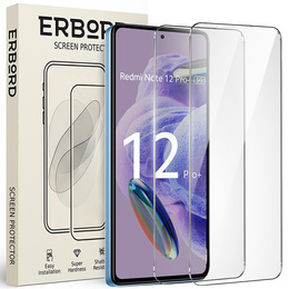 2x Μετριασμένο γυαλί για Xiaomi Redmi Note 12 Pro+ 5G / 12 Pro 5G / POCO X5 PRO 5G, ERBORD 9H Hard Glass στην οθόνη