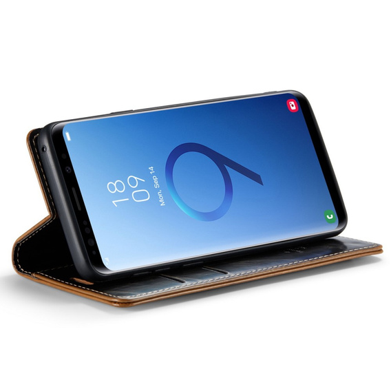 θήκη CASEME για Samsung Galaxy S9+ Plus, Waxy Textured, καφές