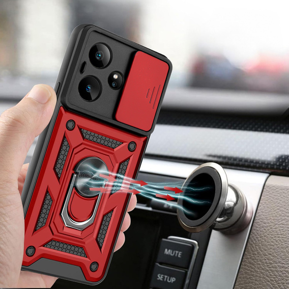 Θήκη για Realme GT 7 / 7T, CamShield Slide, κόκκινη