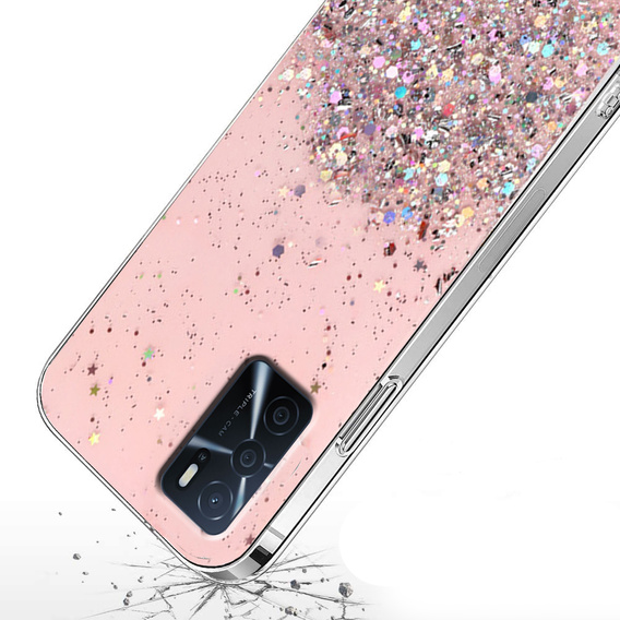 Θήκη για Oppo A16 / A16s / A54s, Glittery, ροζ