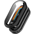 Θήκη 2σε1 + γυαλί μετριασμένο για Xiaomi Smart Band 10 / 9 / 8, μαύρη