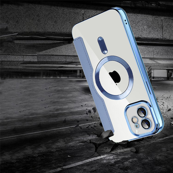 Θήκη με πτερύγιο για iPhone 11, RFID Wallet MagSafe CamShield, μπλε