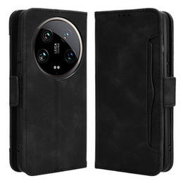 Θήκη με πτερύγιο για Xiaomi 14 Ultra, Card Slot, μαύρη