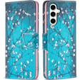 Θήκη με πτερύγιο για Samsung Galaxy S23 FE, Wallet, Sakura μπλε