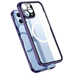 Μαγνητική θήκη MagSafe Dual Glass για iPhone 14 Pro, μωβ